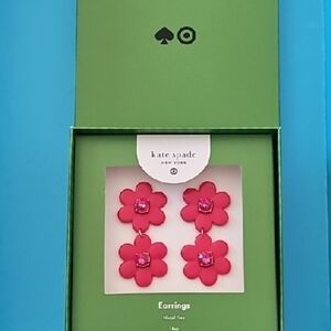 Kate Spade Red Floral Earrings